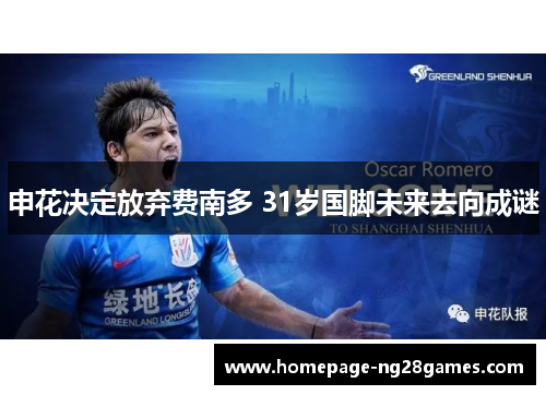 申花决定放弃费南多 31岁国脚未来去向成谜 申花决定放弃费南多 31岁国脚未来去向成谜